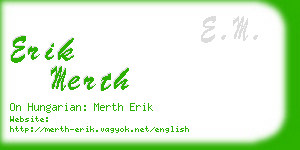 erik merth business card